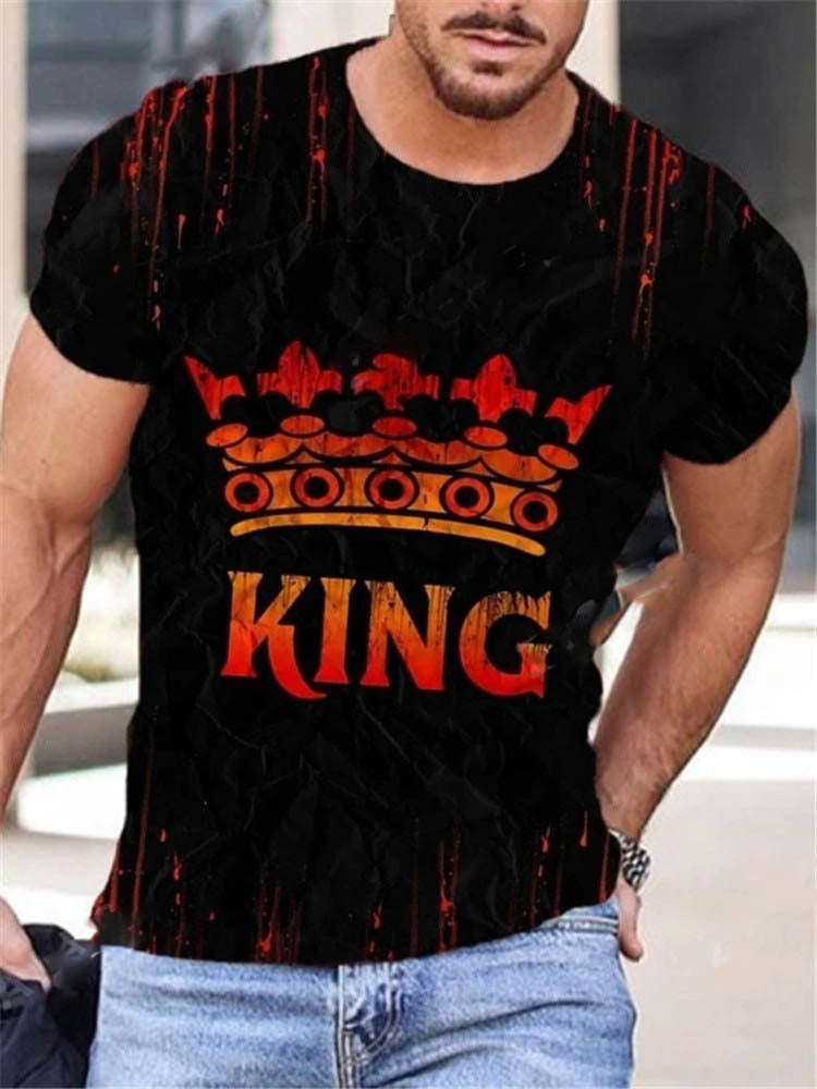 Men’s Element Print T-Shirt – Round Neck Short Sleeve Tee Men's T-shirt Element Print Round Neck S | Ectron Online