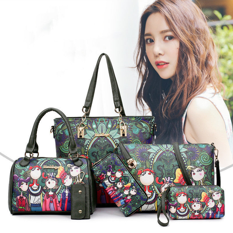 Printing Picture-Mother Fashion One-Shoulder Handbag European And American Printing Picture-M | Ectron Online