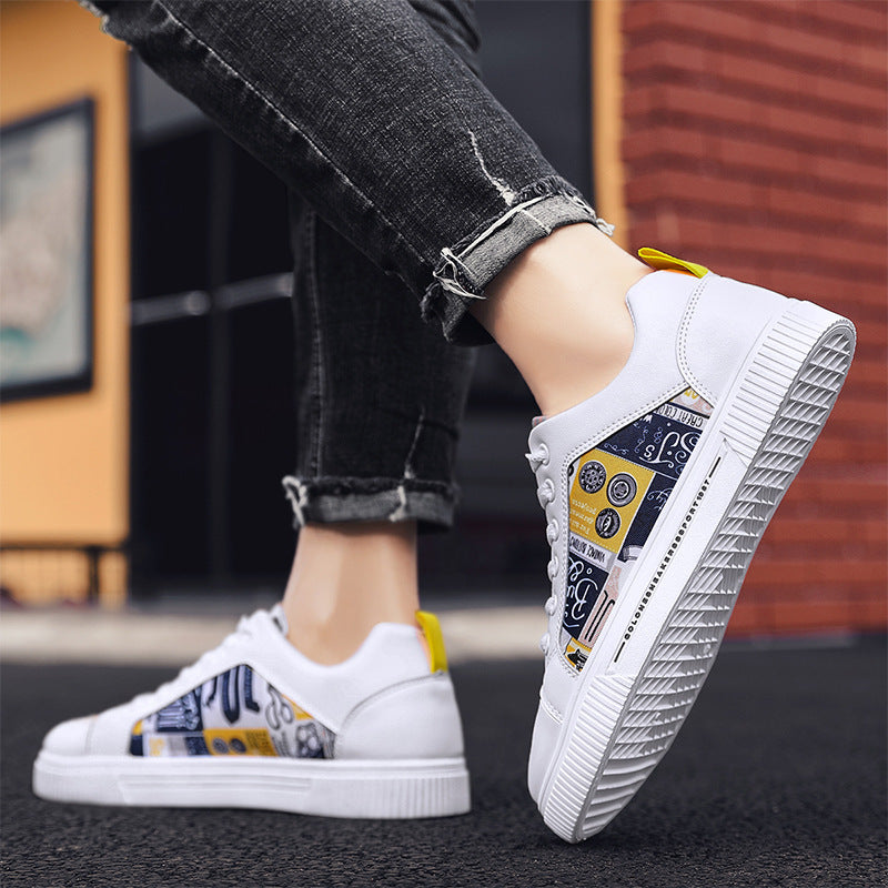 New Korean Style Canvas Graffiti Sneakers