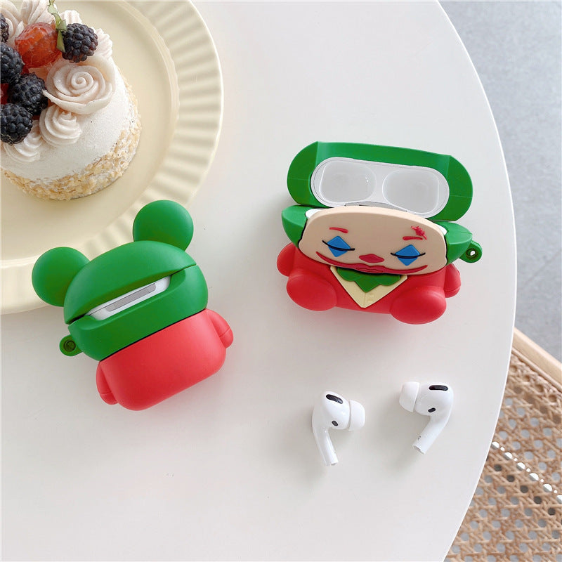 Compatible with Apple, Compatible with Apple , The Clown Bluetooth Earphone Shell Is Suitable For Apple Airpods 1and2 Generation Pro3 Generation New Silicone Second And Third Generation