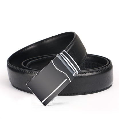 Men's Business Casual Leather Belt With Automatic Buckle