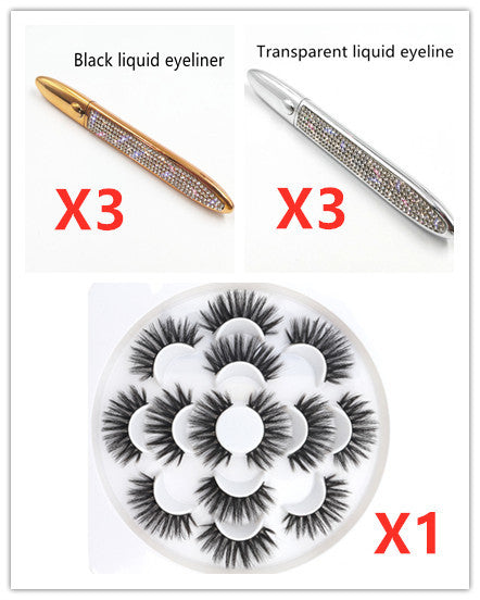 Self-Adhesive False Eyelashes –Multicolour Eyeliner,Glue-Free Lash Kit False Eyelashes Self-adhesive Eyeliner M | Ectron Online