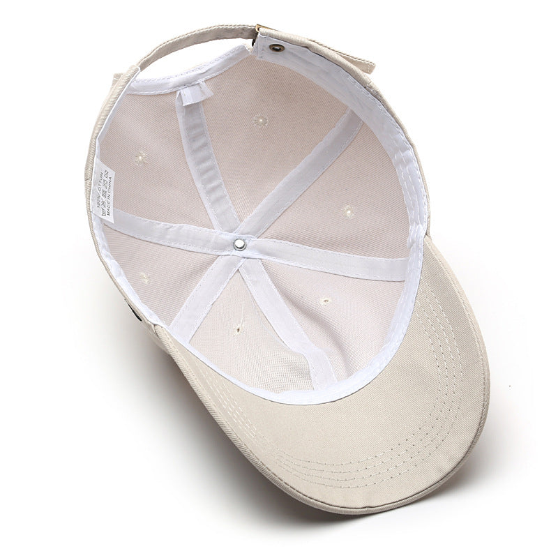 Soft Top Side Letter Embroidered Cap