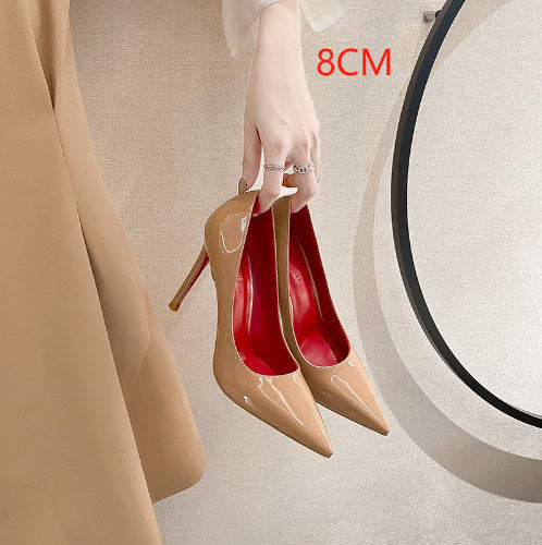 Stiletto Pumps with Red Sole - Pointed Toe Heels Black With Red Background High Heels Wom | Ectron Online