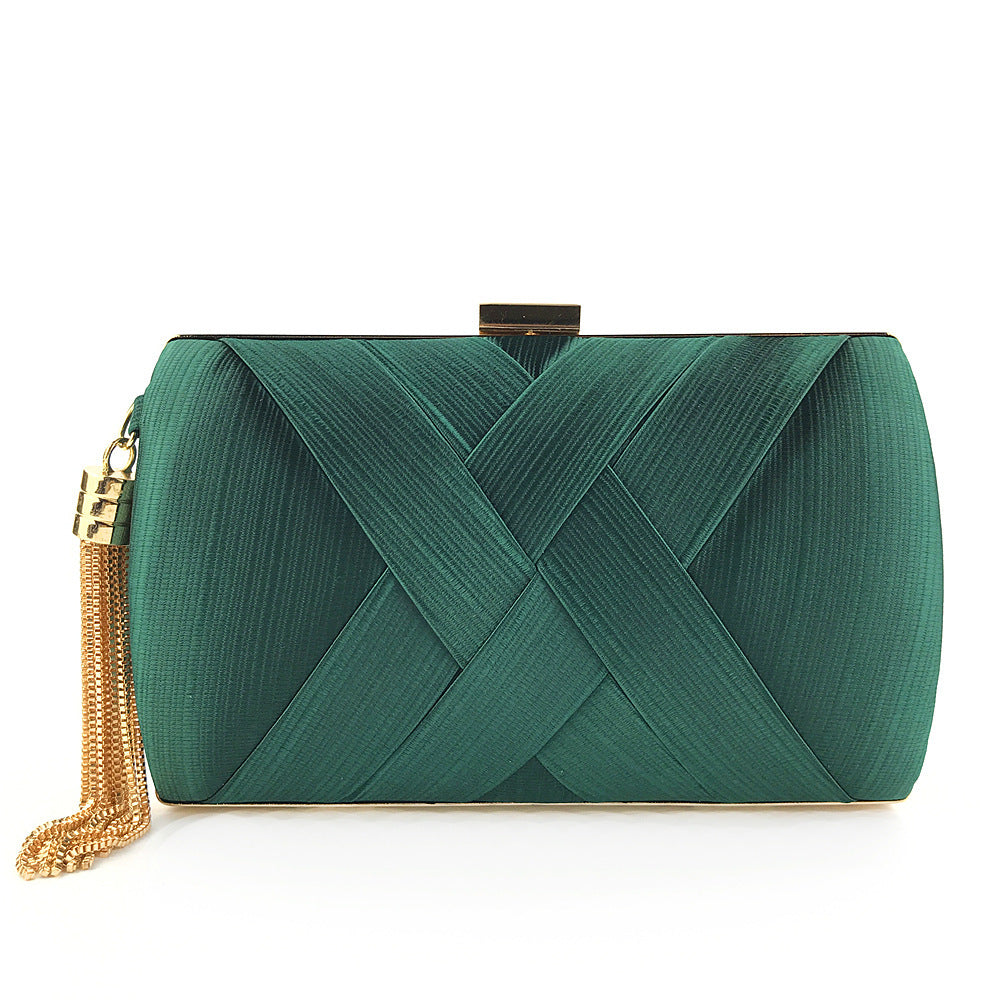 Dinner Satin Fashion Tassel Clutch - Elegant Evening Bag Dinner Satin Fashion Tassel Clutch | Ectron Online
