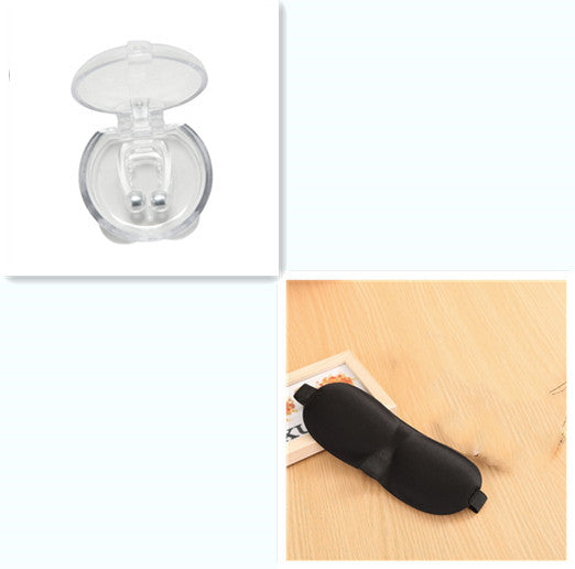 {{ brand }} Magnetic Anti-Snore Nose Clip – Silicone Sleep Aid Device 1pcs and 1mask - Silicone Magnetic Anti Snore Stop Snoring Nose Clip Sleep Tray Sleeping Aid Apnea Guard Night Device