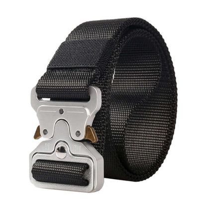 Tactical Belt With Alloy Buckle featuring a sleek design and durable materials for reliable performance.