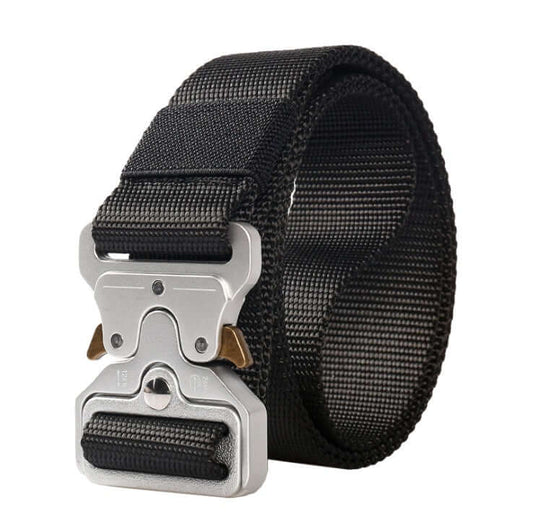 Tactical Belt With Alloy Buckle featuring a sleek design and durable materials for reliable performance.