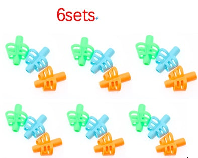 {{ brand }} Two-Finger Grip Silicone Baby Learning Writing Tool 6sets - Two-Finger Grip Silicone Baby Learning W