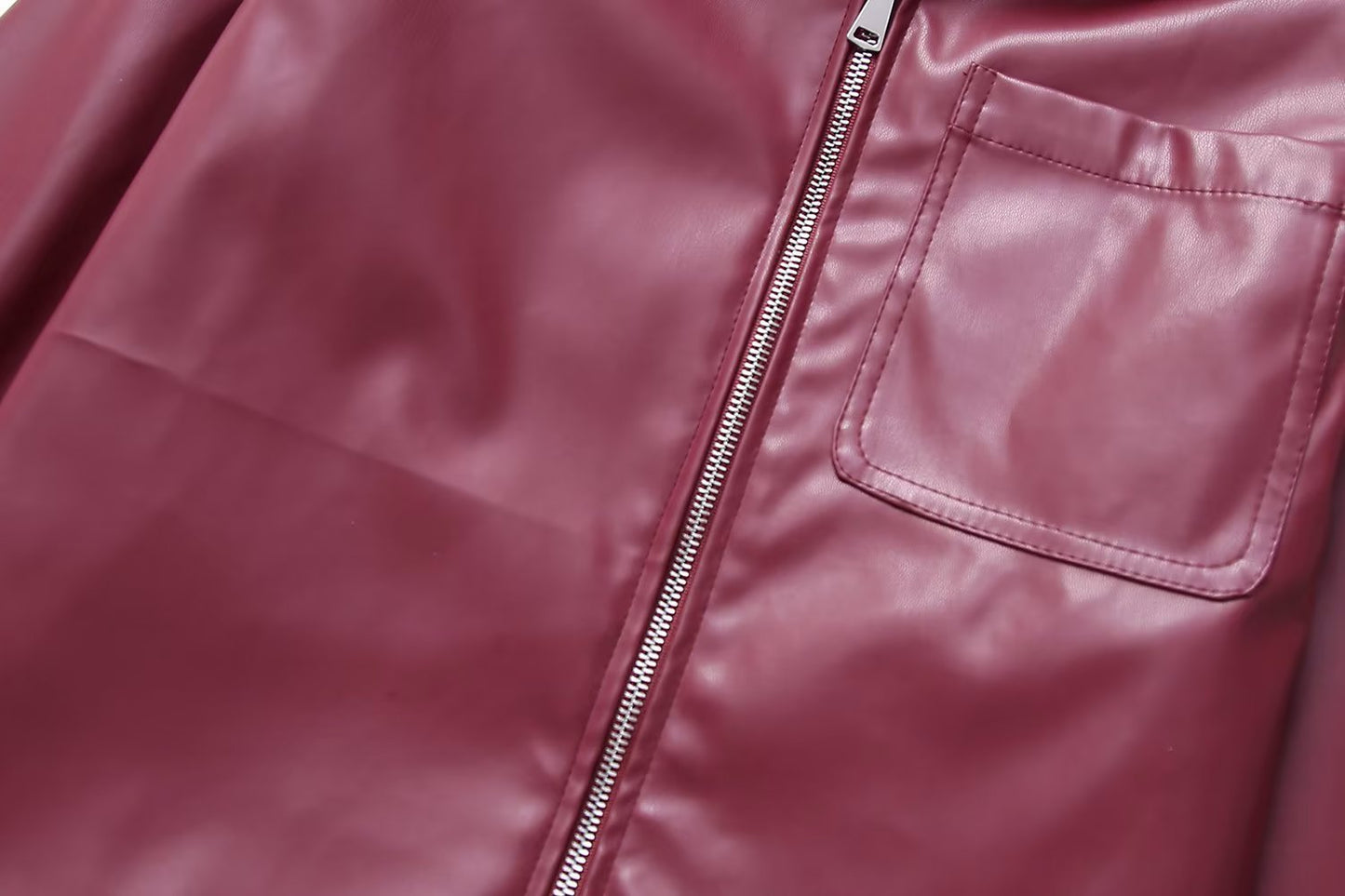 Cool And Wild Lapel Leather Biker's Leather Jacket