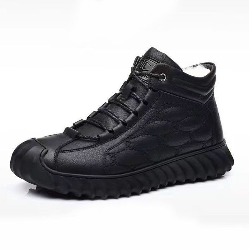 Men’s Fleece-Lined Cotton Shoes – New Winter Warmth Men's Cotton Shoes Fleece-lined Winter N | Ectron Online