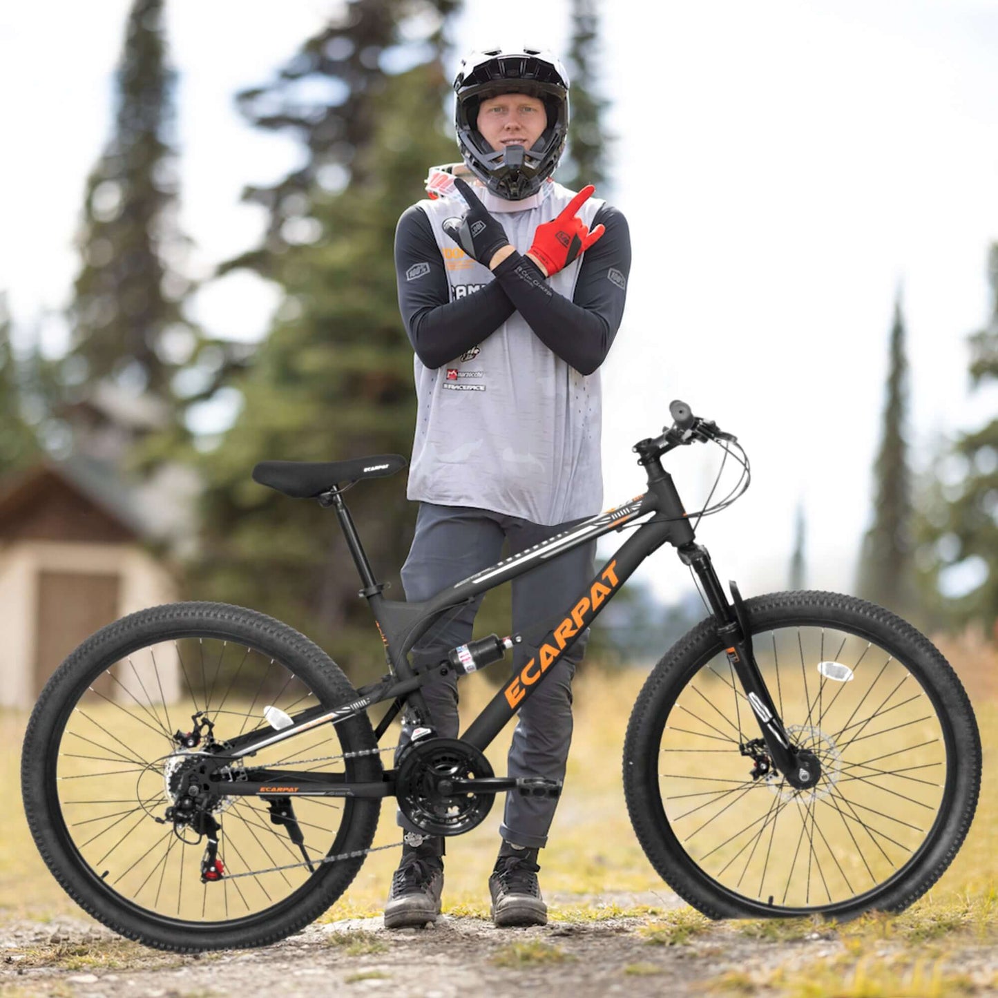 26" Dual Suspension Mountain Bike - 21-Speed Steel Frame MTB A26207 26 Inch Steel Frame Shock Fork Pl | Ectron Online