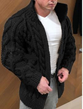 Knit Cardigan with Rope Button Closure Button rope cardigan | Ectron Online