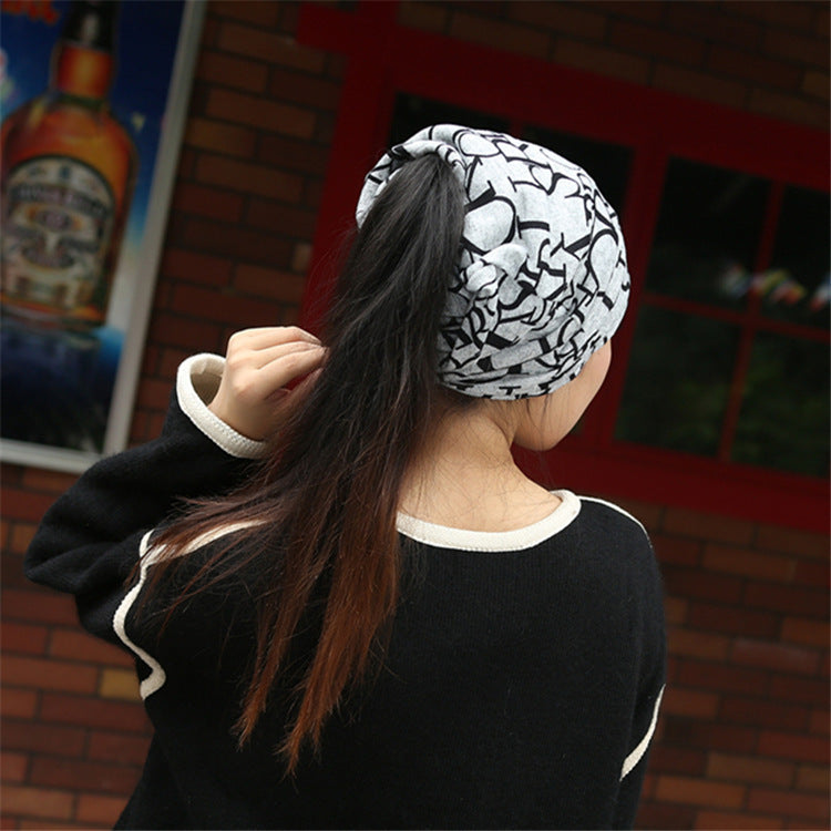 Letter turban hat ladies confinement hat fashion hat