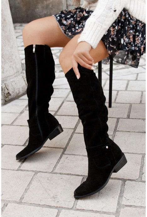 Zipper Suede Women's High Boots Women's Shoes | Ectron Online