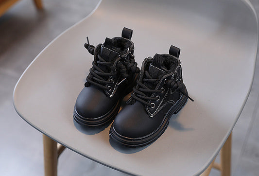 Baby Soft Bottom Short Boots High-top With Velvet Thickening Thermal Cotton Shoes
