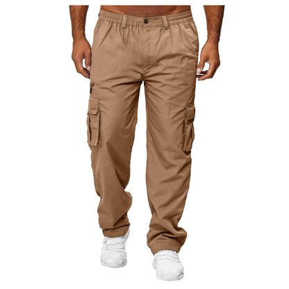 Men's Loose Straight Cargo Pants Men's Casual Multi-pocket Loose Straight | Ectron Online