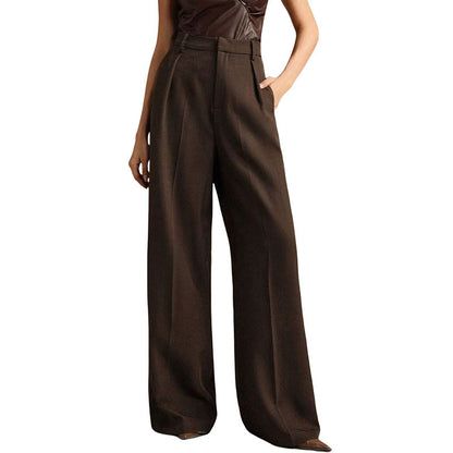 Women's Wide Leg Business Pants | Loose Casual Commute Trousers Women's Casual Loose Straight Business C | Ectron Online
