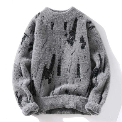 Men's Winter Fleece-Lined Thickened Sweater - Warm Fall Inner Layer Winter Fleece-lined Thickened Men's Bott | Ectron Online