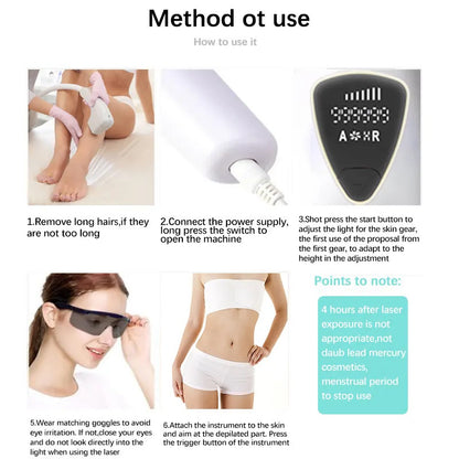 Portable Ipl Photon Hair Removal Instrument Women's Handheld