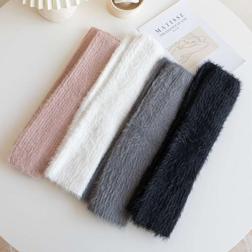 Thickened Feather Yarn Foot Sock Containing Cashmere Bunching Socks