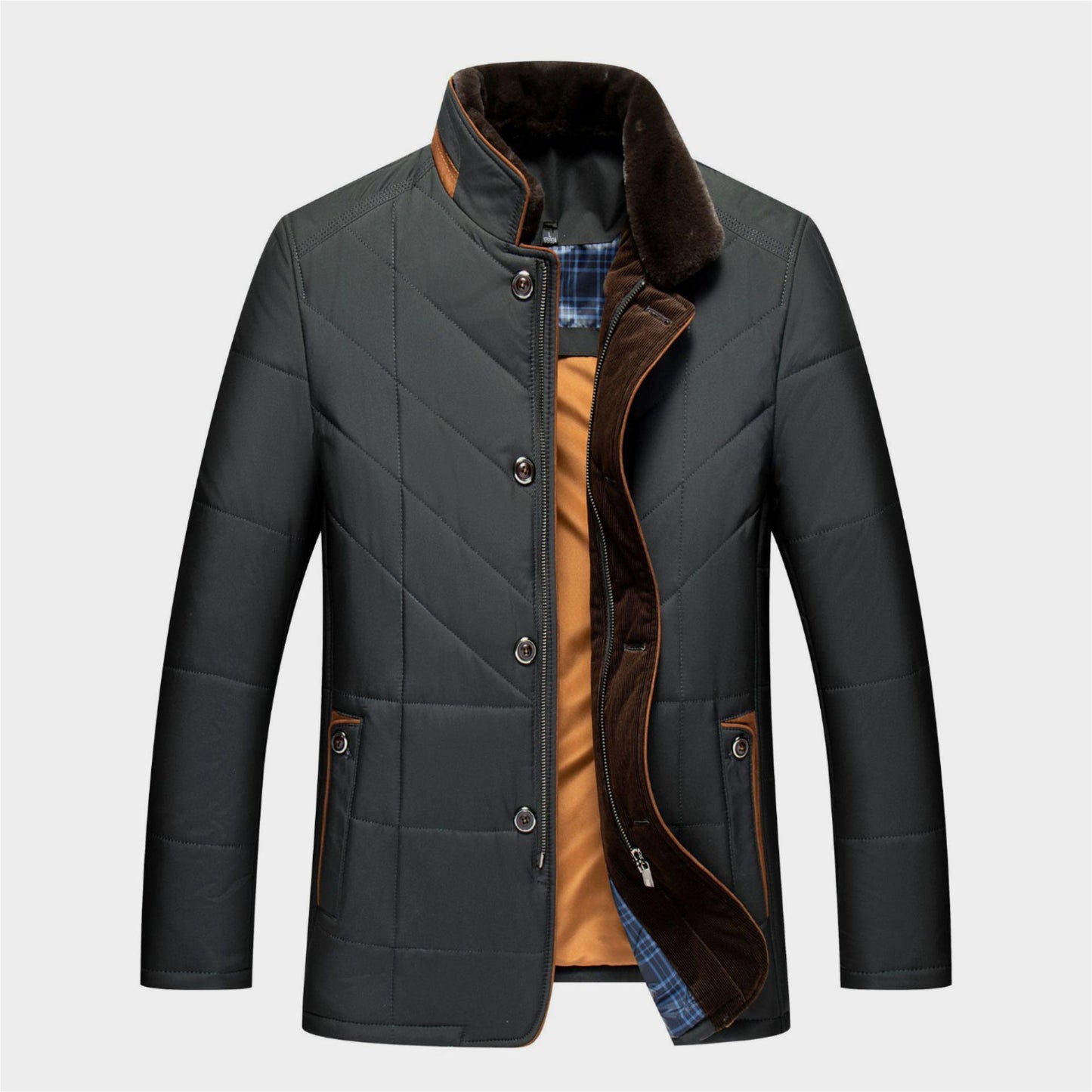 Men's Warm Thick Cotton Padded Coat