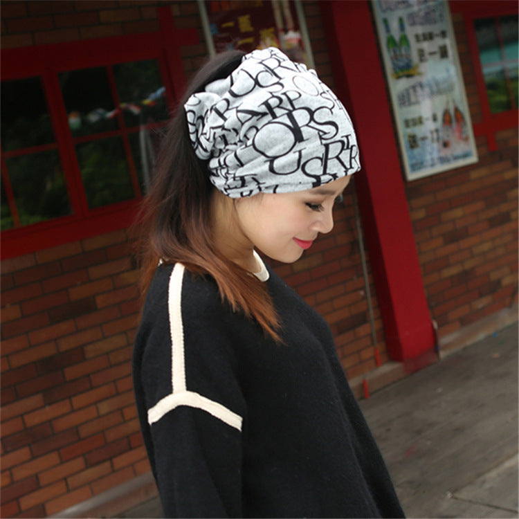 Letter turban hat ladies confinement hat fashion hat