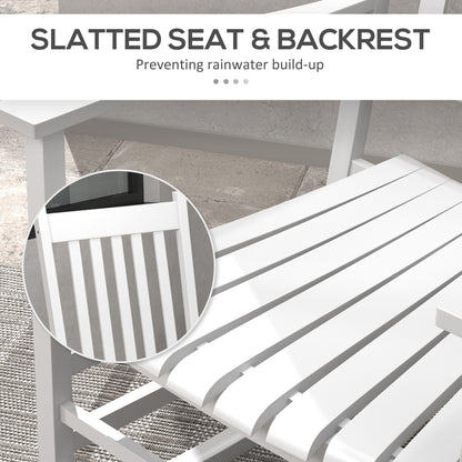 White wooden rocking chair seat and back slats with curved support rails