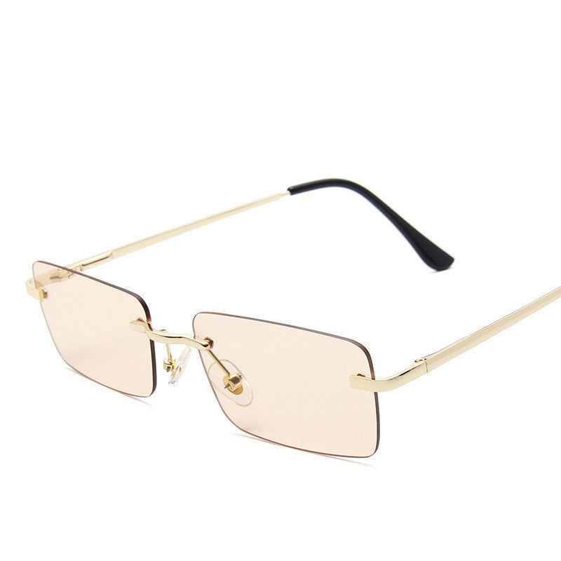 Rimless sunglasses women square