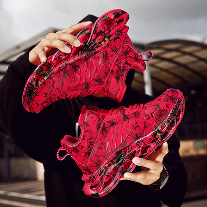 Net red shock-absorbing sneakers
