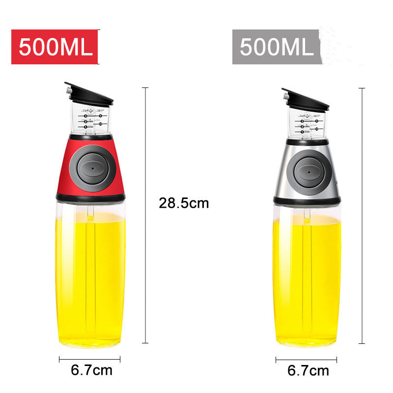 500ml Measurable Glass Oil Bottle – Leakproof Soy Sauce Dispenser 500ml Measurable Glass Bottle Oil Bottle | Ectron Online