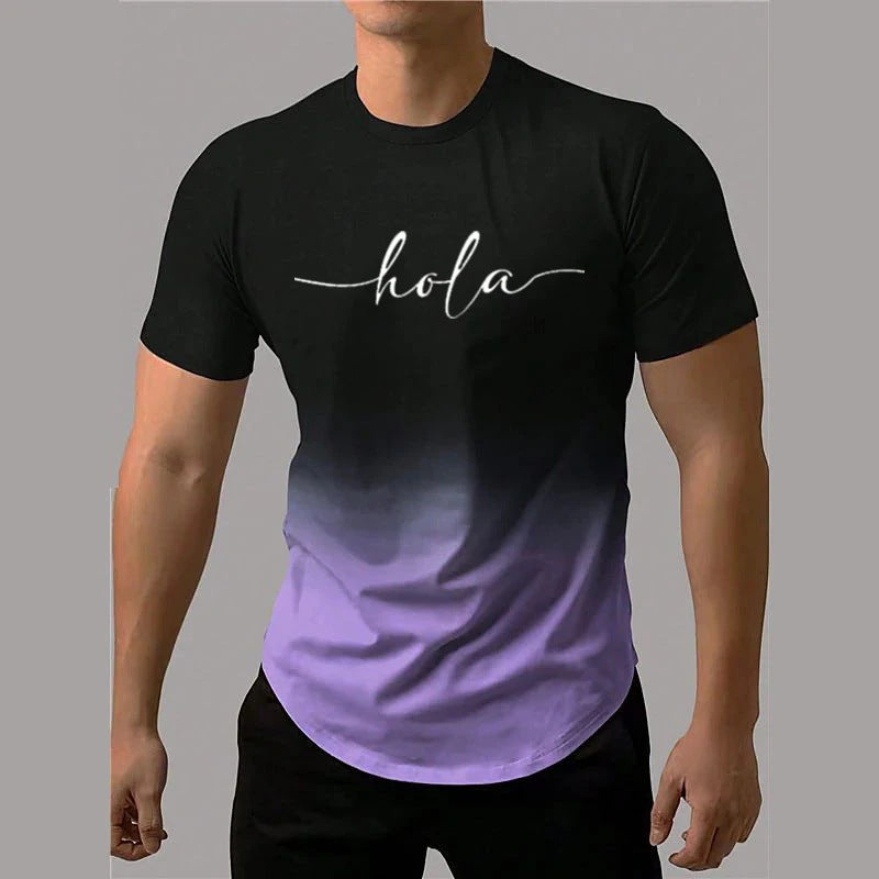 Summer Round Neck T-shirt – Loose Fit with Letter Print Summer Round Neck Loose Letter Print Sho | Ectron Online