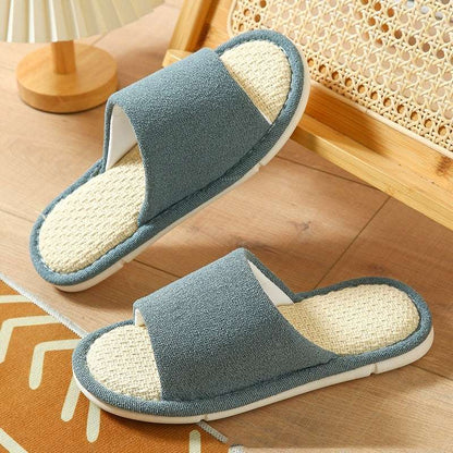 Cartoon Dinosaur Linen Slippers – Breathable Non-slip Summer Shoes Sweat-absorbent Non-slip Breathable Thic | Ectron Online