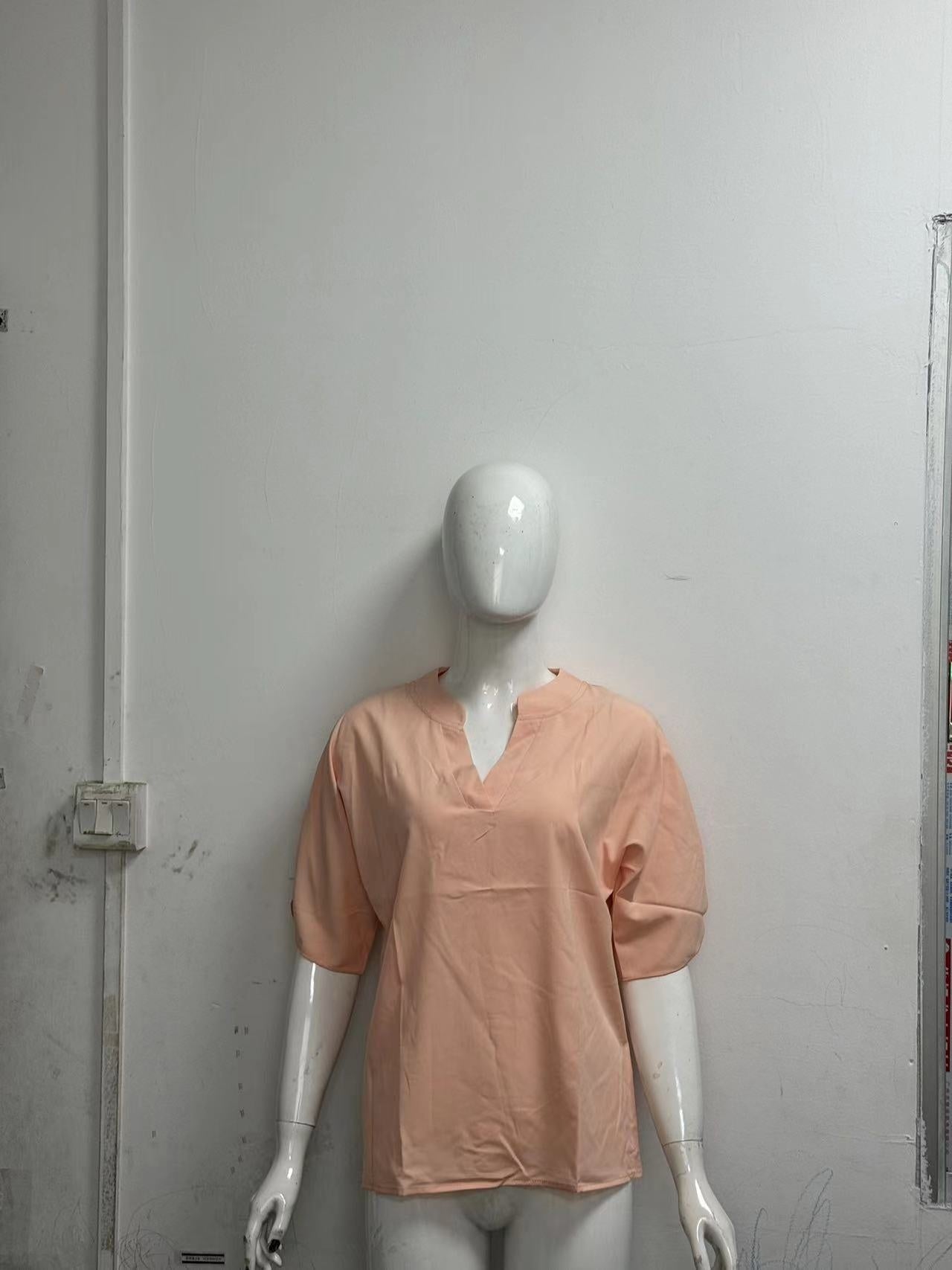 Elegant Short-Sleeved Chiffon Shirt Summer Short-sleeved Chiffon Shirt New V | Ectron Online