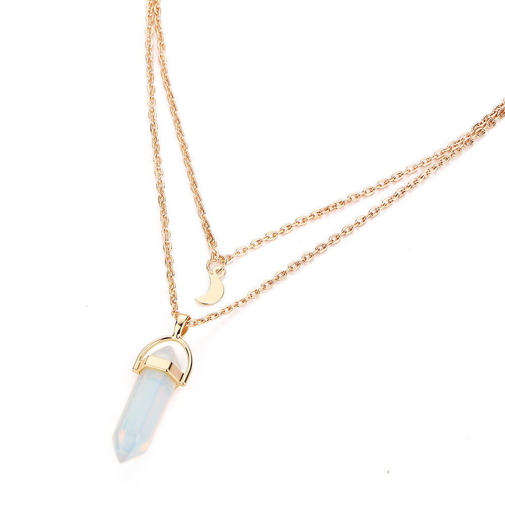 Cosmic Elegance | Star and Moon Necklace Celestial Goddess Necklace | Ectron Online
