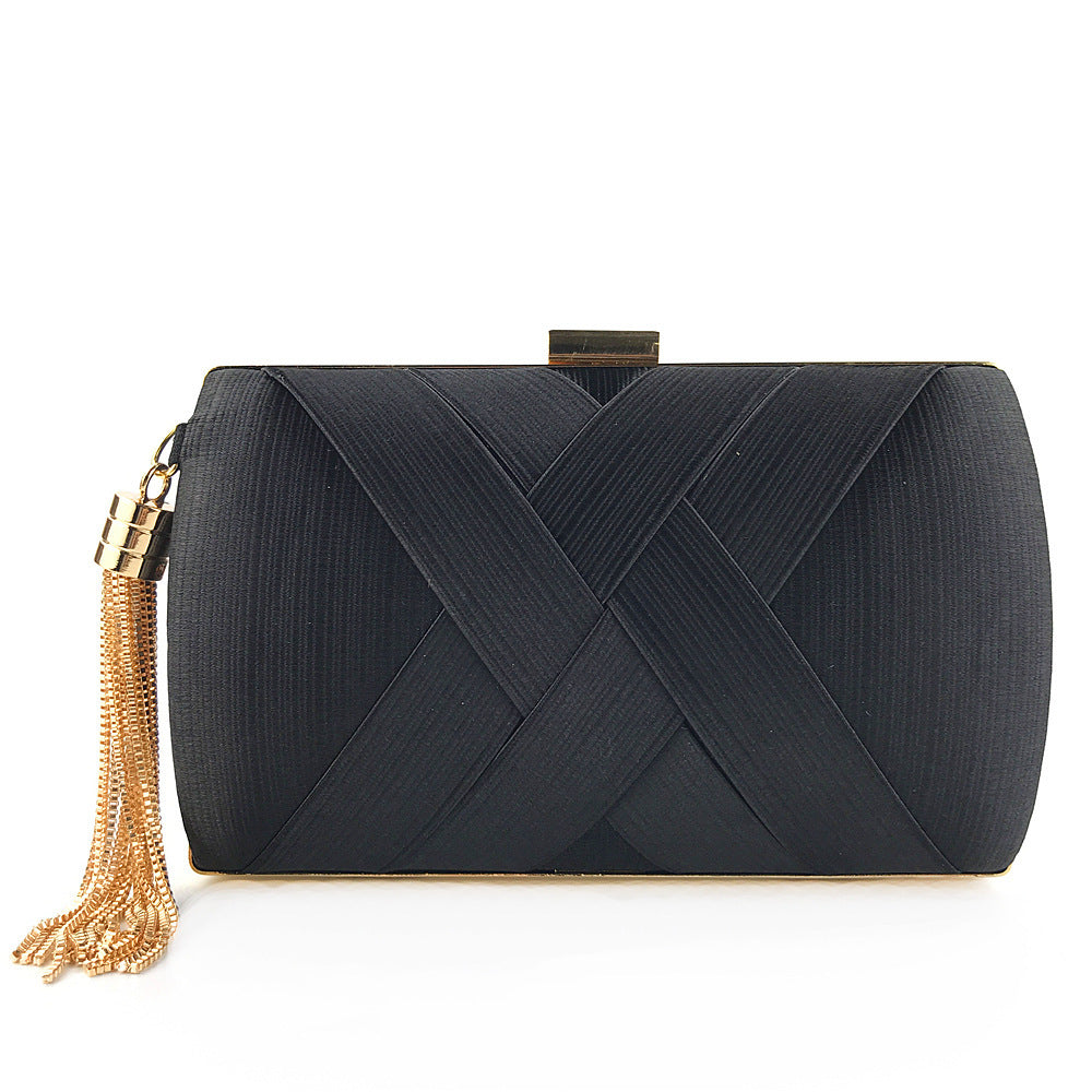 Dinner Satin Fashion Tassel Clutch - Elegant Evening Bag Dinner Satin Fashion Tassel Clutch | Ectron Online