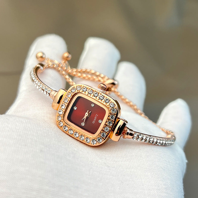 Women's Fashion Square Diamond Watch Fashion Diamond Square Women's Watch | Ectron Online