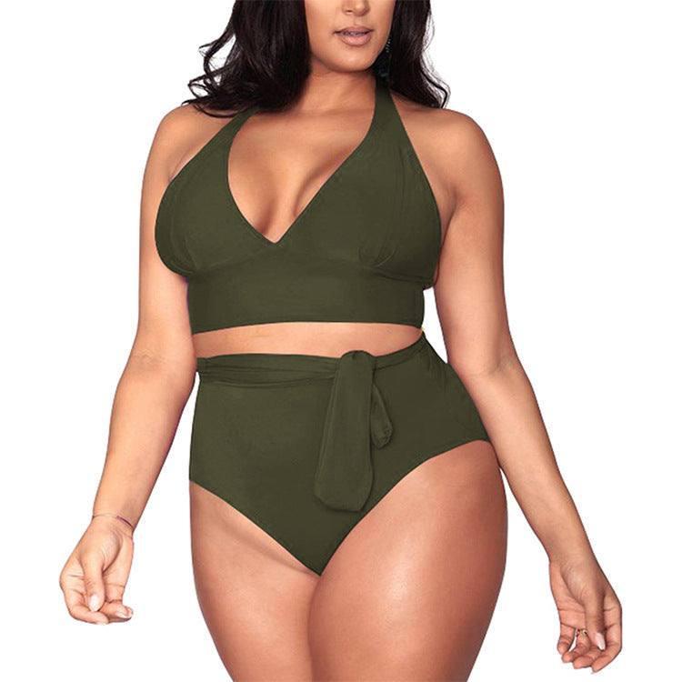 Large Size Sexy Split Straps Bikini – Multi-Rope Belt Swimsuit Split large size straps sexy bikini mult | Ectron Online