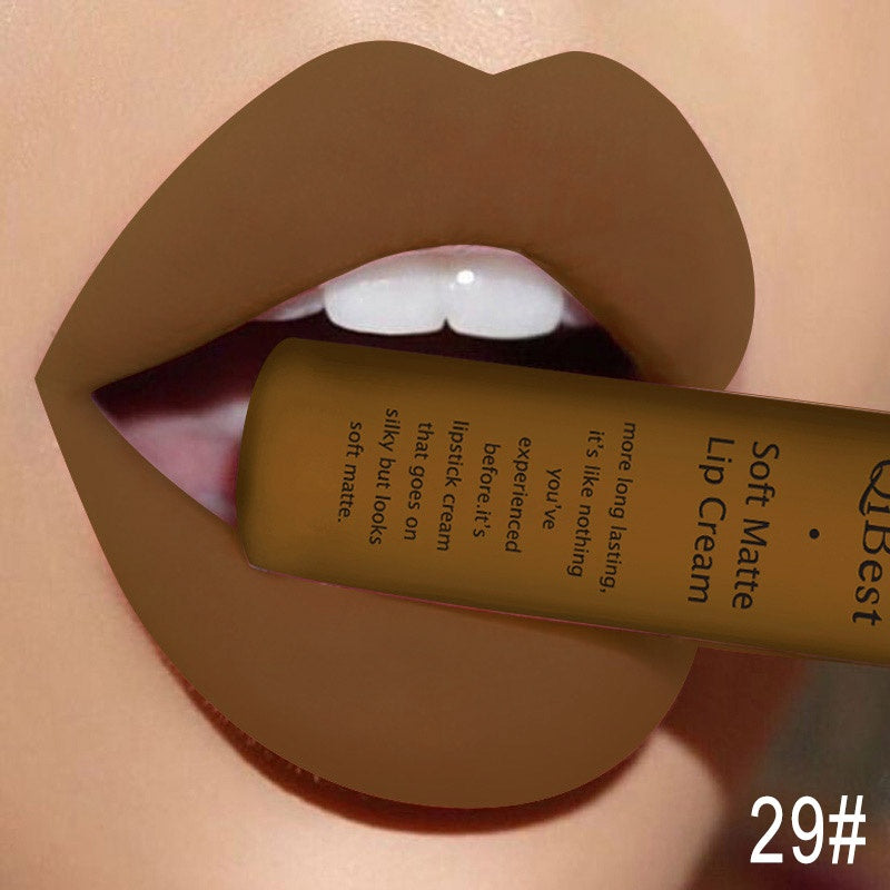 Qibest Matte Lipstick – Long-Lasting, Non-Transfer Formula Qibest makeup brand matte lipstick | Ectron Online