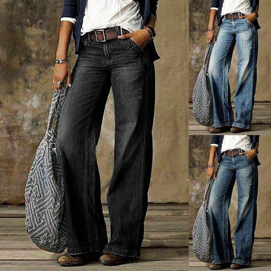 Pocket Casual Fashion Straight-Leg Jeans