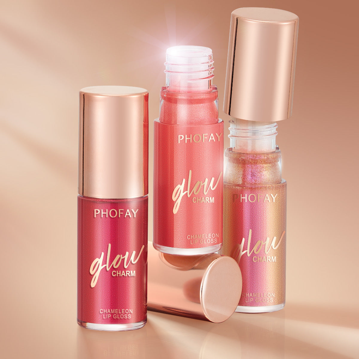 PHOFAY Moisturizing Shimmer Lip Gloss - High-Shine Hydrating Lip Care