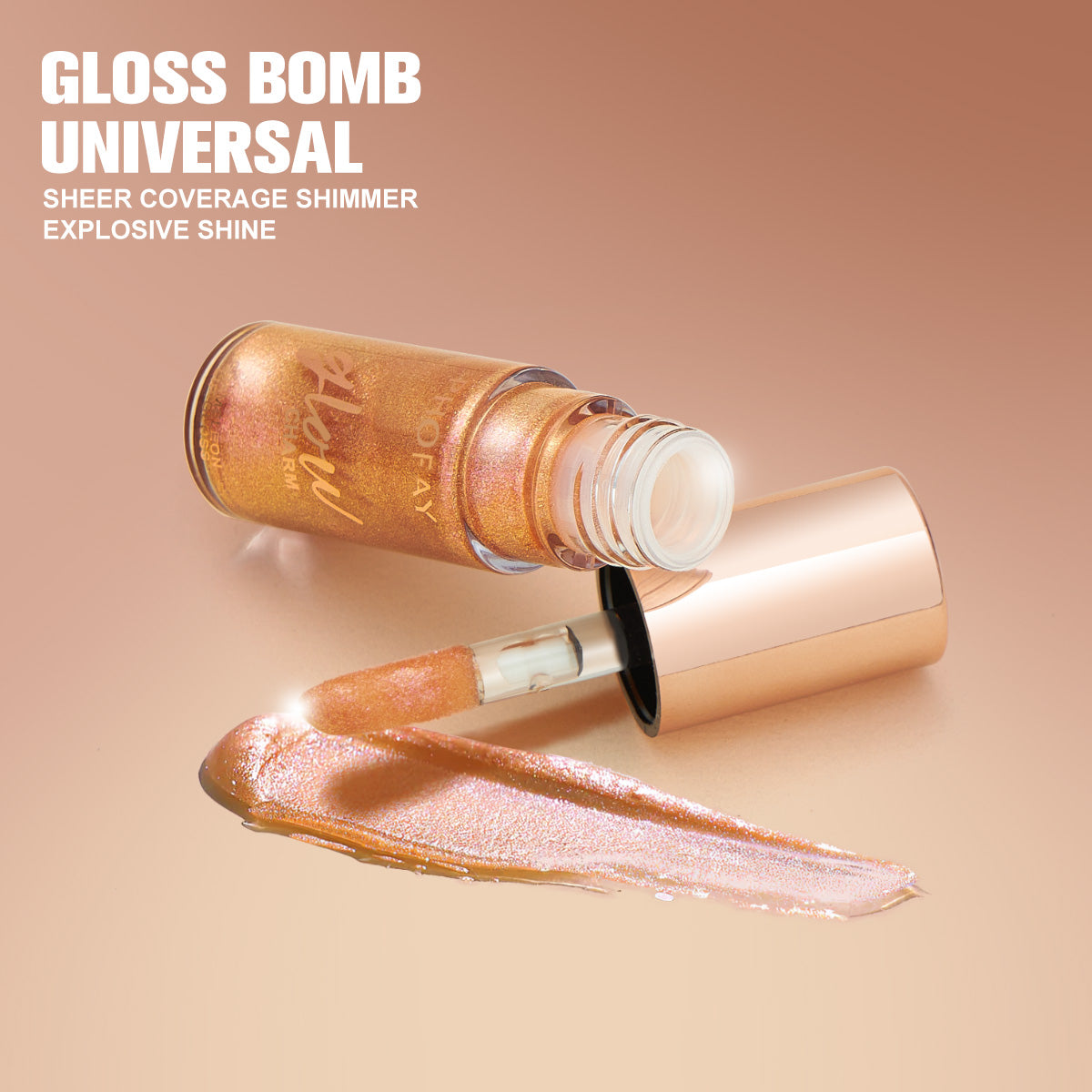 PHOFAY Moisturizing Shimmer Lip Gloss - High-Shine Hydrating Lip Care