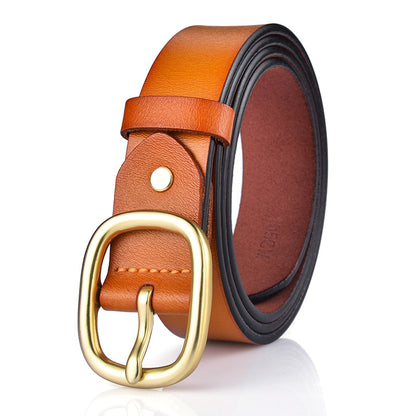 Simple And Versatile Women's New Genuine Leather Belt