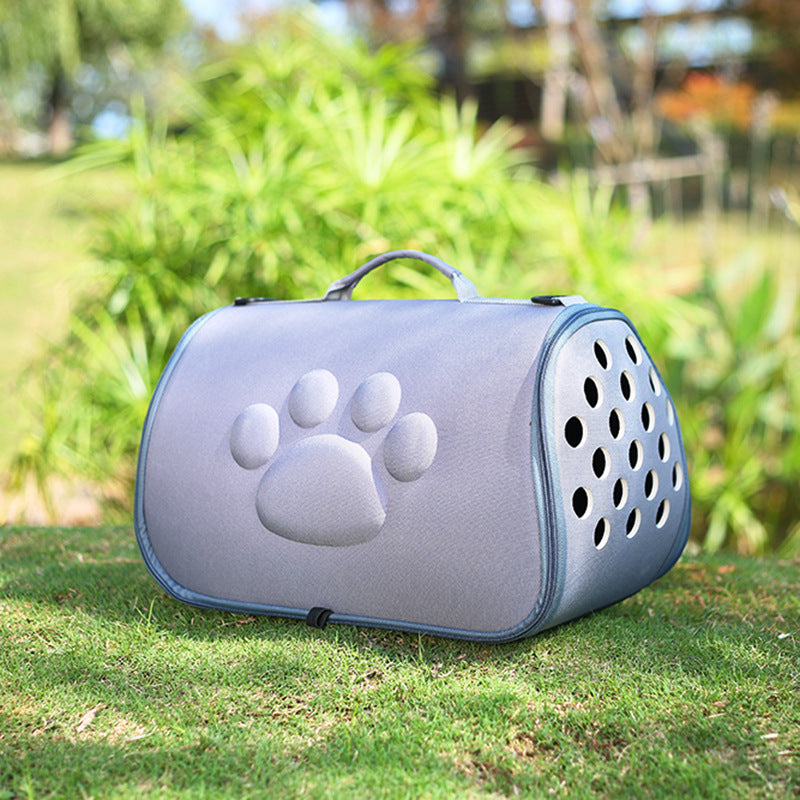 Solid color footprint EVA pet folding bag