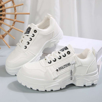 Women’s Lace-Up Sports Shoes – Side Zipper & Thick Sole Design Lace-up Sports Shoes With Side-Zipper De | Ectron Online