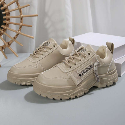Women’s Lace-Up Sports Shoes – Side Zipper & Thick Sole Design Lace-up Sports Shoes With Side-Zipper De | Ectron Online