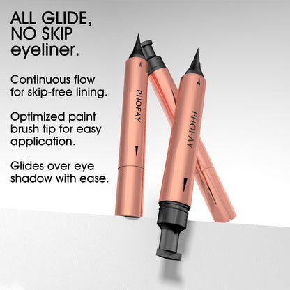 PHOFAY Double Head Seal Liquid Eyeliner - Winged Cat Eye Stamp PHOFAY Double Head Seal Liquid Eyeliner | Ectron Online