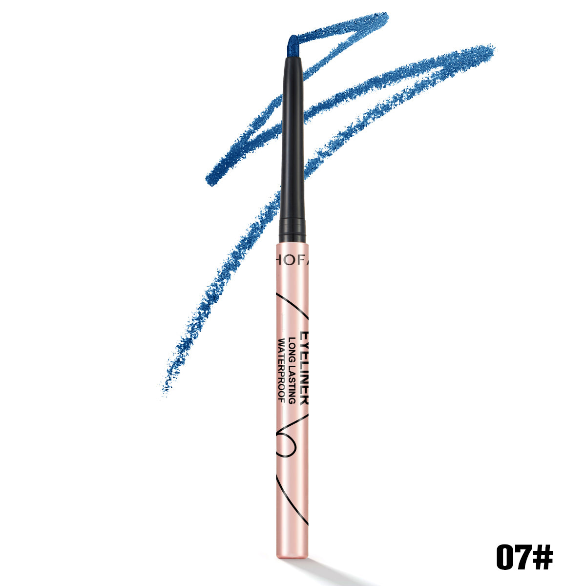 Eyeliner pencil with blue line 