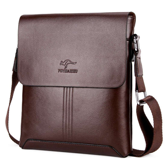 Solid Soft Leather Men's Messenger Bag Solid Soft Leather Men Messenger Bag | Ectron Online