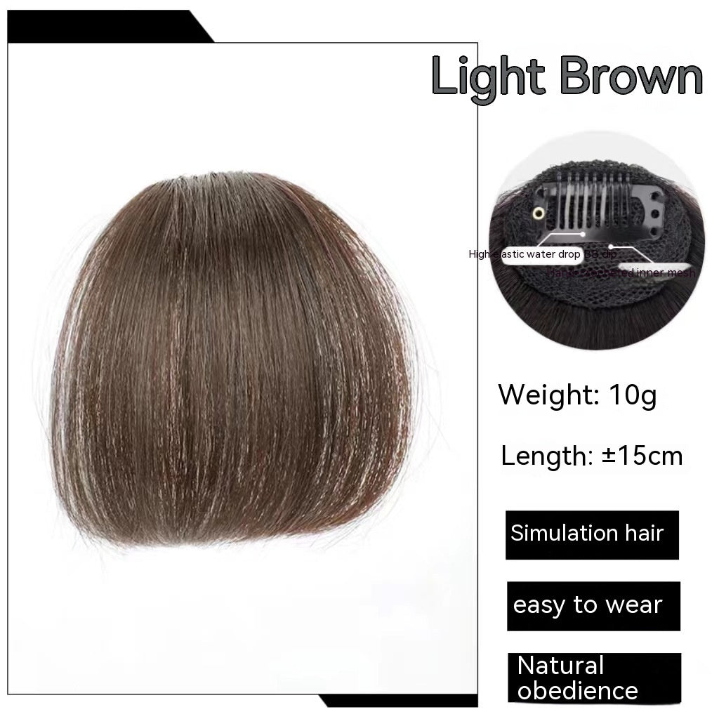 Natural Forehead Straight Bangs Wig - Seamless Blend Natural Forehead Artificial Hair Straigh | Ectron Online